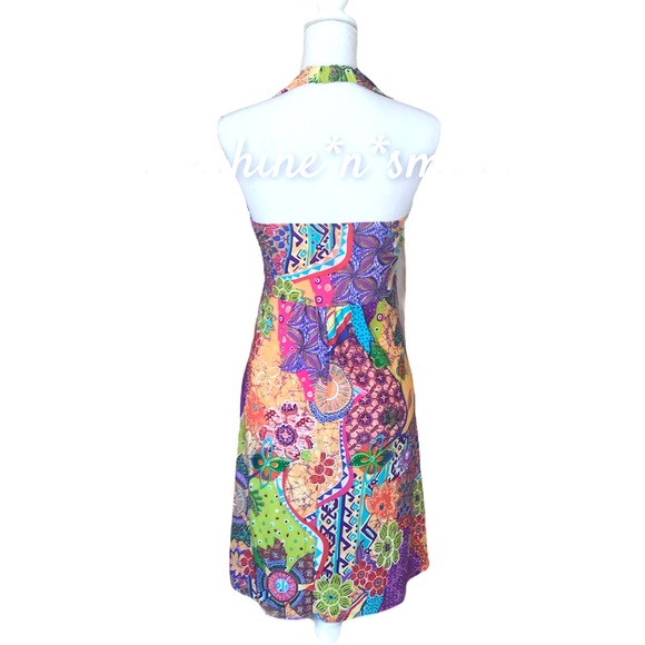 NWOT 💖 Christina Love 💖 Multi-Color Floral Halter Summer Beach Vacation Dress - Picture 2 of 8